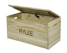 Personalized Toy Storage Chest | Natural | Wooden Toy Boxes | Little Colorado Toddler Furniture